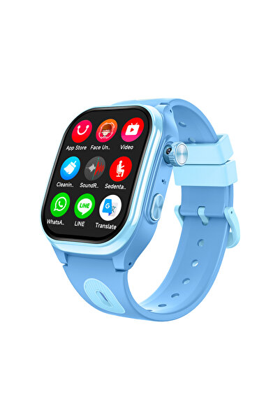 SMART TabbyBoo Ceas smartwatch GPS copii Vision, ecran curbat 2”, WhatsApp, YouTube, TikTok,Albastru