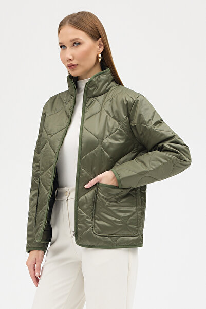 ABOUT US Stand-Up Collar Zip-Up Fully Padded Regular Fit Coat # 0234