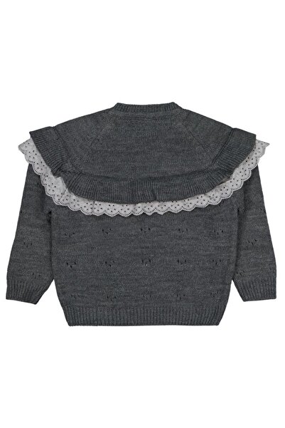 Civil Girls Roba Ruffled Sweater for Ages 2-5 - Gray 4-5 Years