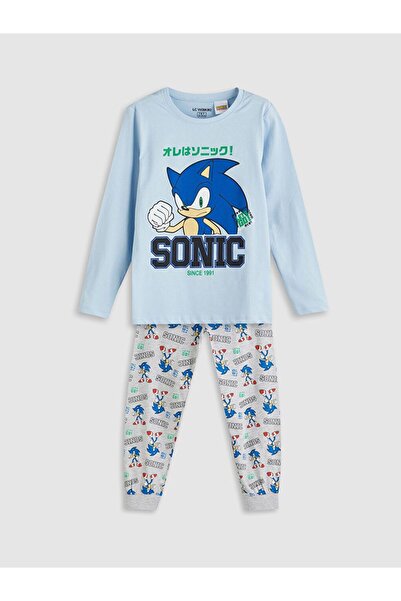 LC Waikiki Lcw Kids Crew Neck Sonic Printed Boys' Pajamas Set
