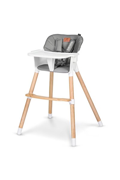 Lionelo Dining chair, Lionelo, Koen, Beech, 2 in 1, Transformable, Supports 30 kg, 6 months+, Gray