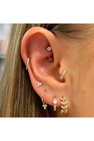 delis Σκουλαρίκι τρυπήματος αυτιών από ασήμι 925, JW1683, κομψό μοντέλο, επιπλατινωμένο με ρόδιο