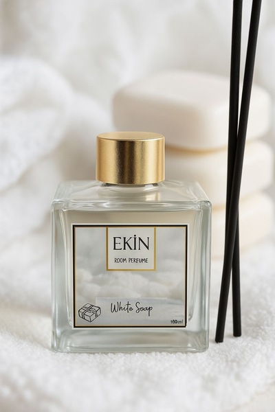 Ekin Beyaz Sabun ve Bebek Pudrası Esanslı Çubuklu Oda Kokusu 100ml