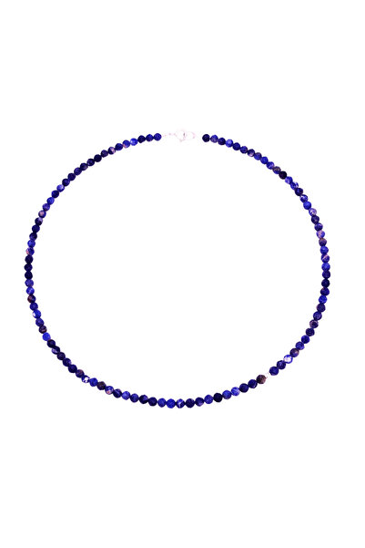 Abundo Colier Basics din pietre de sodalit cu accesorii din argint 925, 41 cm