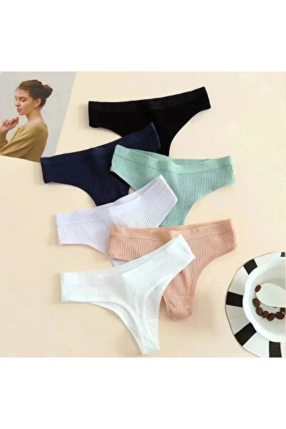 PICADİLİ Set 6 perechi de chiloti pentru dama, CH109, Multicolor