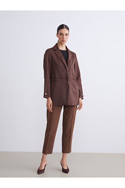 LC Waikiki Women's Suede Blazer Jacket