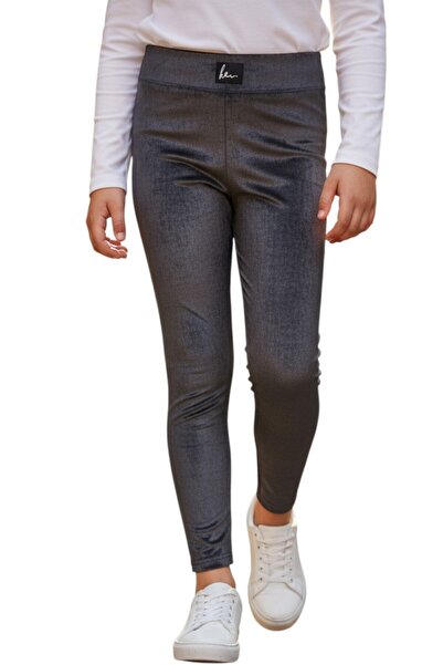 Patriko Girls' Velvet Gray-Khaki Green Color Extra Stretchy Fabric Winter Stylish 2-Piece Leggings Set - Get 1 Size up