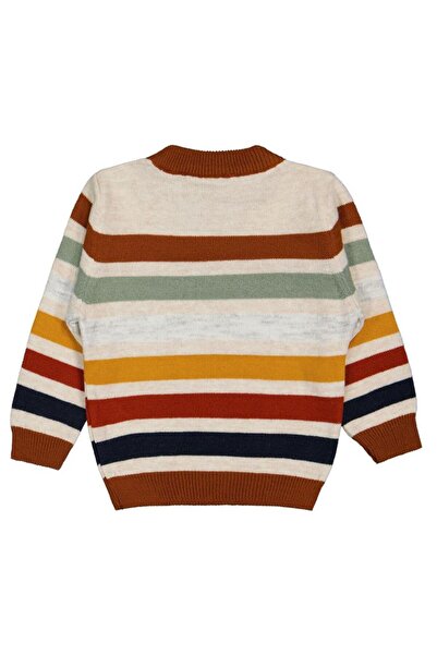 Civil Boys Colorful Striped Sweater for Ages 2-5 - Orange 4-5 Years