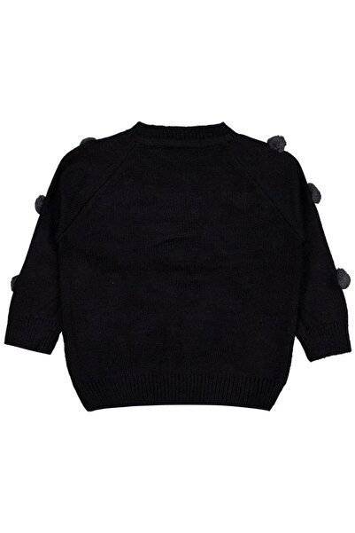 Civil Girls Pompom Sweater for Ages 2-5 - Black 4-5 Years