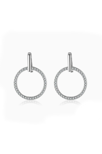 delis Σκουλαρίκια από ασήμι 925, JW1780, κομψό μοντέλο, επιροδιωμένο