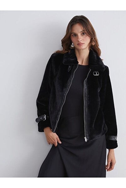 LC Waikiki Jacket Collar Women's Fur Coat