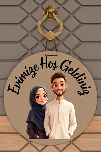 Dormot Ornament de ușă cu temă dublă cu turban cu imprimare digitală modernă