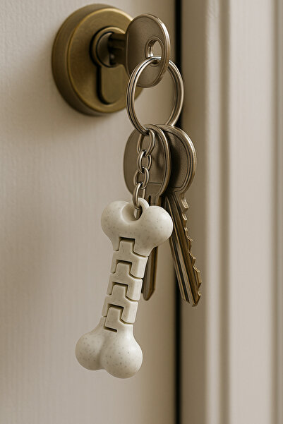 NBShop Bone Keychain – Bone Keychain with Movable Body & Bag Accessory