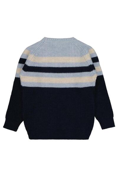 Civil Boys Striped Sweater for 6-9 Years Old - Navy Blue8-9 Years Old