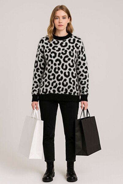 Sfg Life Moda Pulover de damă leopard