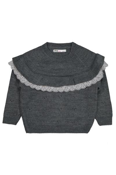 Civil Girls سترة روبا مكشكشة لعمر 2-5 سنوات - رمادي لعمر 4-5 سنوات