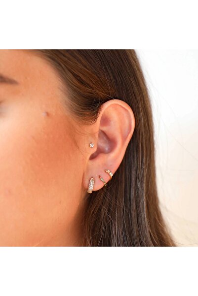 delis Round earrings 925 silver, JW1786, elegant model, gold plated