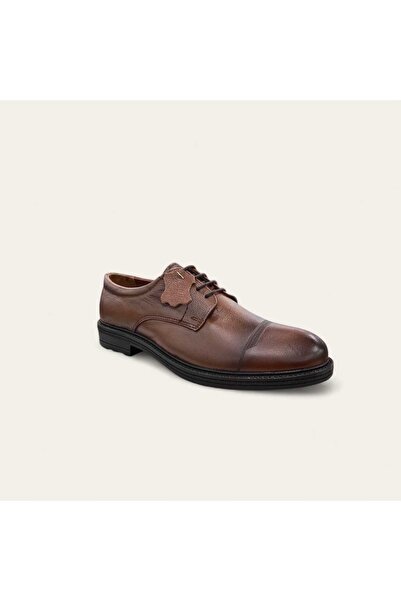 iskarpino Brown Genuine Leather Classic Men's Shoes