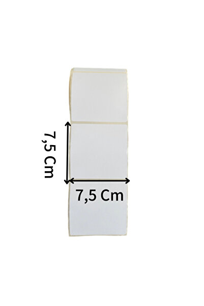 Noctisse Etiket 75x75 Termal Barkod Etiket 1 Rulo 500 Adet 7.5cmx7.5cm