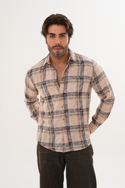 Catto Peak Gömlek Erkek %100 Pamuk Regular Mevsimlik Gömlek