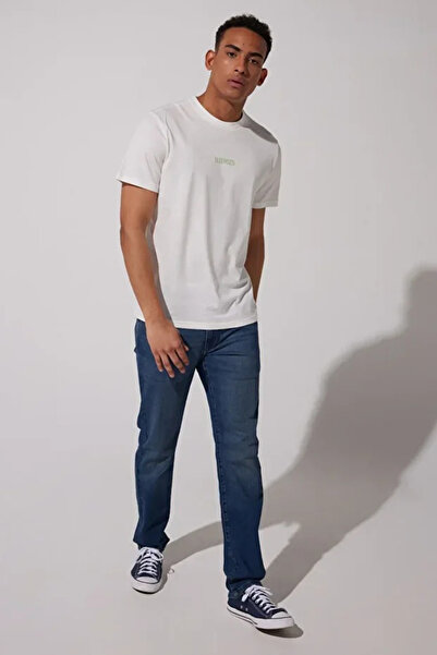 Lee Ανδρικό μπλουζάκι από βαμβακερό χαλαρό κορδόνι με λαιμόκοψη L231712 100