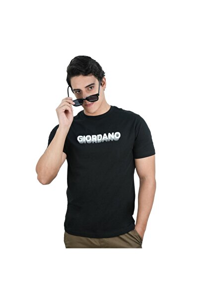 Giordano Men's Cotton Signature Print Tee