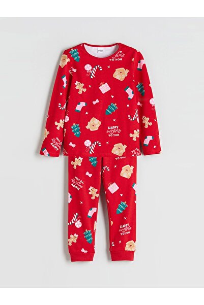 LC Waikiki Lcw Kids New Year's Themed Girls' Pajama Set