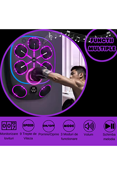 DANESSO Tinta lovituri Box, Danesso®, Difuzor Dublu incorporat, 8 Zone de lovire, Manusi Incluse