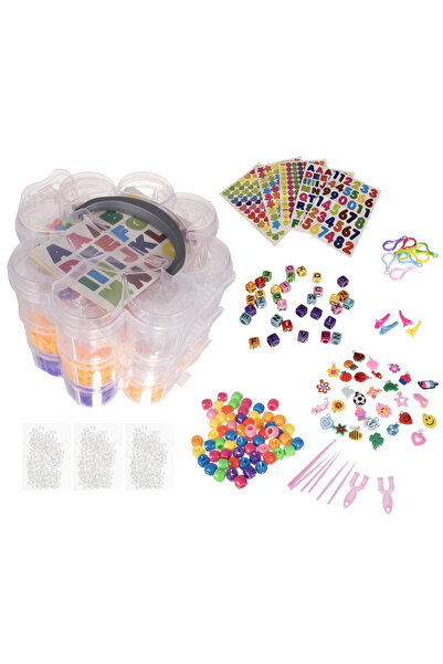 zola Set de creare brățări cu 3000 de elastice, mărgele, pandantive, multicol...