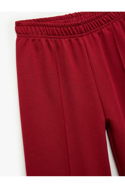 Koton Pamuklu Beli Lastikli Geniş Paça Pantolon