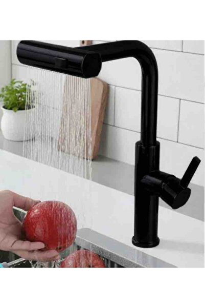 ESHOME Spiralli mutfak Eviye bataryası siyah Rio batarya