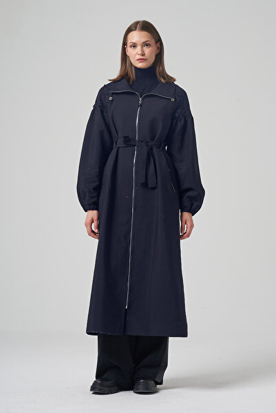 Ceremony Dantel Detaylı Trençkot 6840 Lacivert