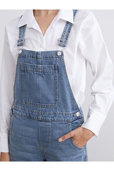 LC Waikiki Kare Yaka Kadın Jean Salopet