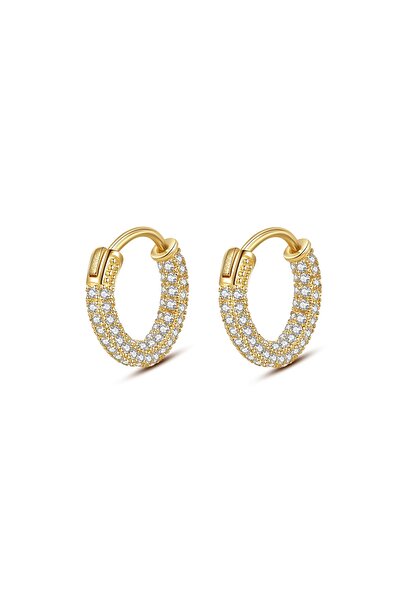 delis Round earrings 925 silver, JW1844, elegant model, gold plated