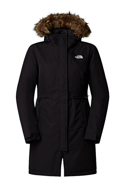 THE NORTH FACE Zaneck Kadın Kışlık Uzun Parka Ceket Kapüşonlu Siyah