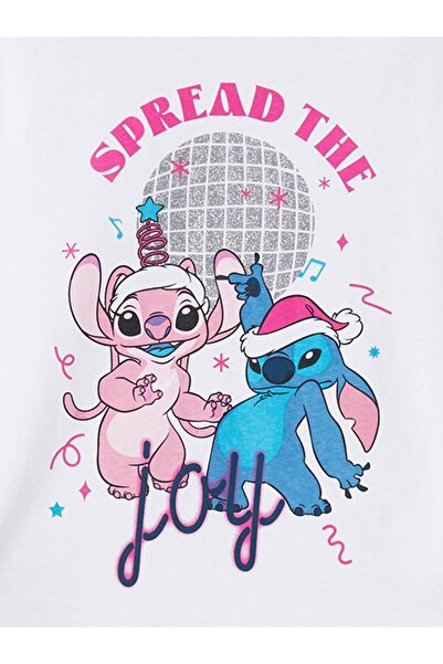 LC Waikiki Lcw Kids Crew Neck Stitch Printed Girls Pajama Set