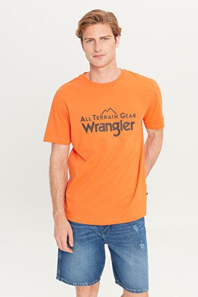 WRANGLER Cotton Regular Fit Logo Crew Neck t Shirt Men's t Shirt W232568 700