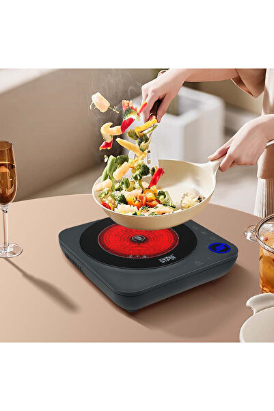 WINNINGSTAR Ceramic Hot Plate ST-9677 Electric Cooker with Touch Control, 2000W, Portable Cooktop for Kitchen