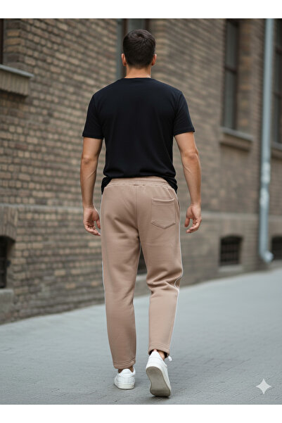 miadora cotton Baskılı 3 iplik Baggy İçi Şardonlu Cepli Paçası Ayarlanabilir Eşofman Altı