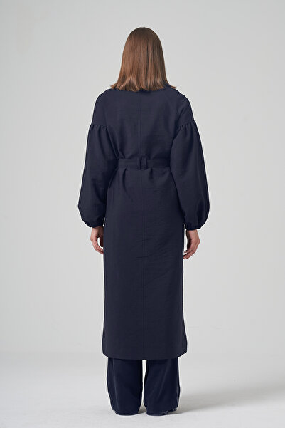 Ceremony Dantel Detaylı Trençkot 6840 Lacivert