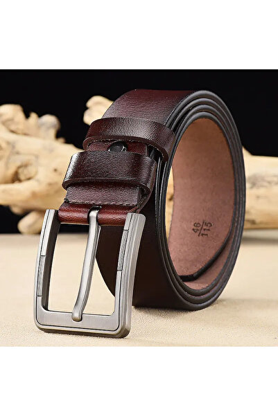 delis Curea pentru barbati C-58, piele naturala, Maro, C-58-120