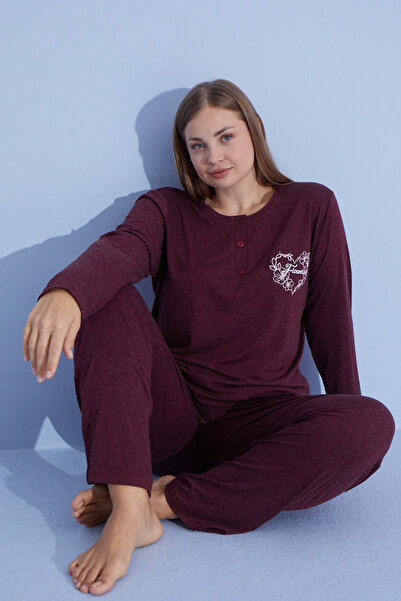 bigiyin Plus Size Women's Pajama Set Winter Women's Pajama Set Plus Size Pajama Set Wool&Viscone