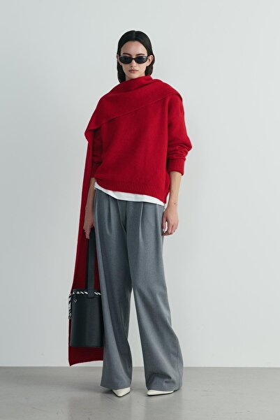 Suud Collection Red Bella Oversized Sweater