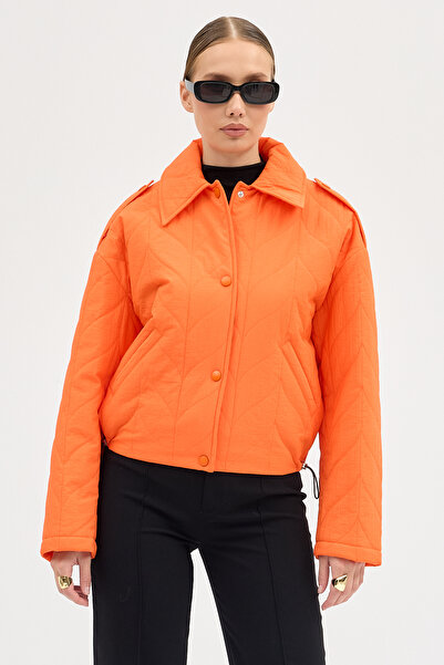 ABOUT US Regular Fit Lined Patterned Fully Padded Coat # 0254