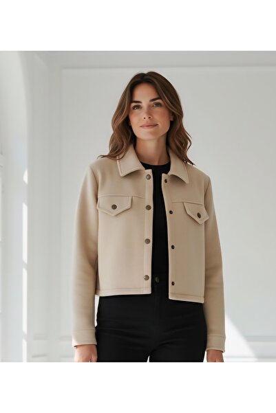 Milon Moda مبطن بالصوف سترة/بلوزة قصيرة بثلاثة خيوط