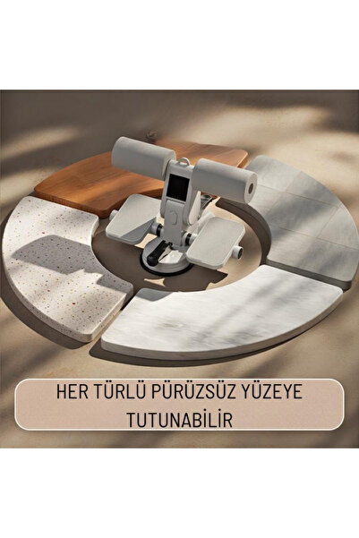 HEPİTOP Çift Vantuzlu Sayaçlı Mekik Çekme Spor Aleti Karın Egzersizi Evde Spo...