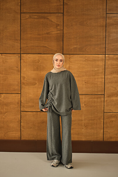 LOCCO Women's Side Piped Double Set Anthracite