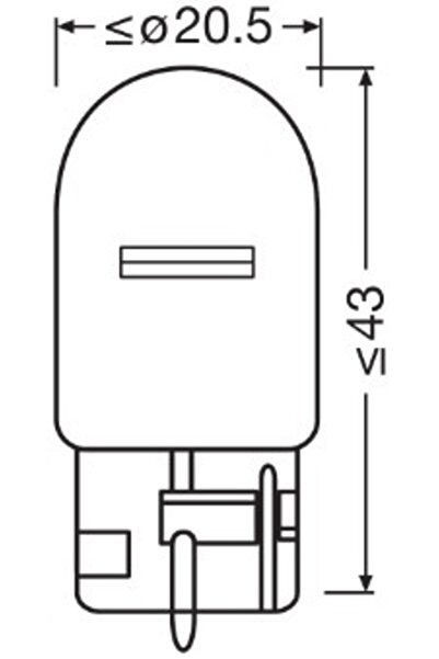 ams-OSRAM SET OF 2 BULB 12V WY21W ORIGINAL OSRAM BLISTER
