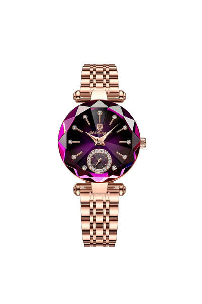 POEDAGAR Ceas elegant de lux pentru femei, cu afișaj de dată, din oțel, auriu...