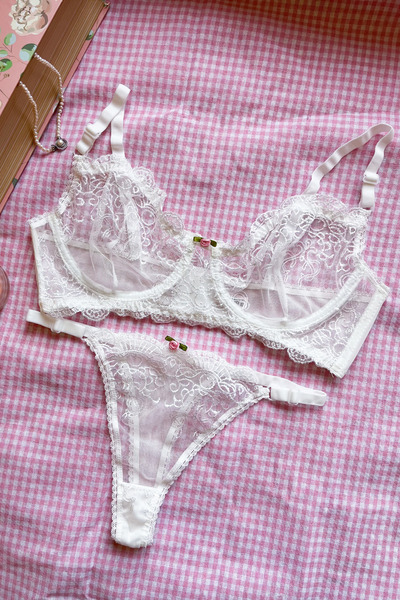 Lola Of Shine Eleanor Koleksiyonu Büyük Beden Dantelli Bralet & Külot Seti C Cup